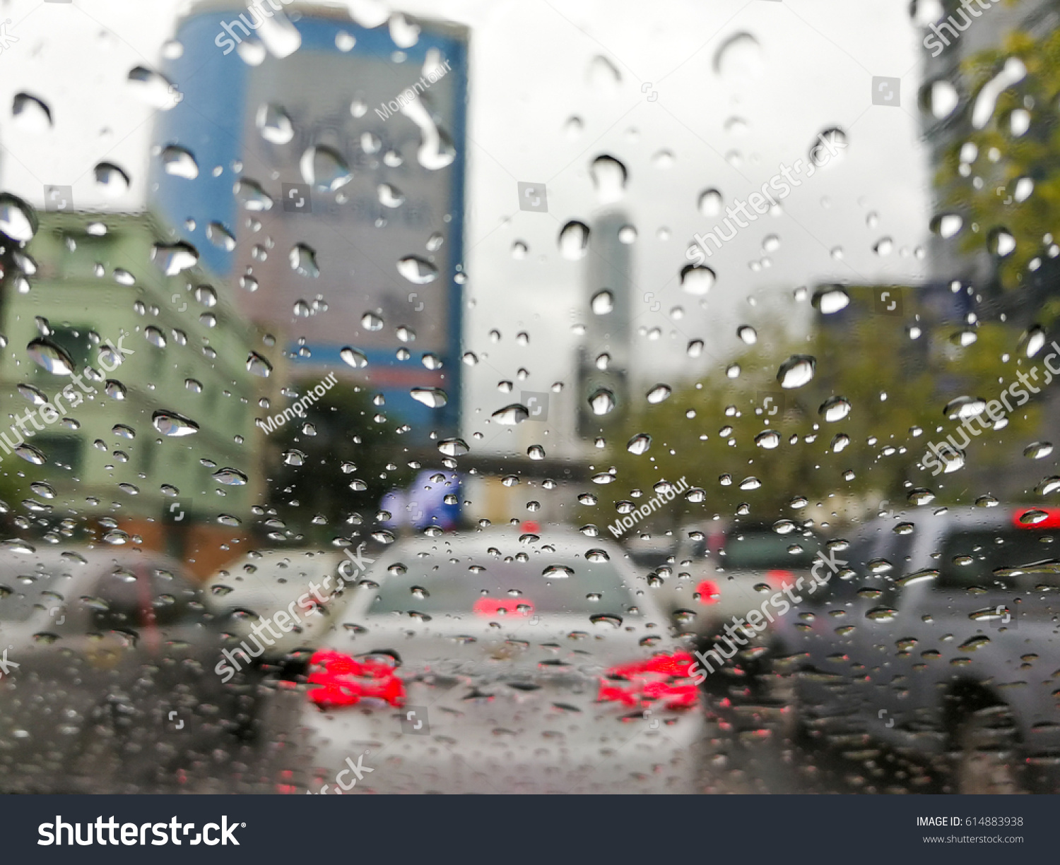 Rain Drops On Glass Window Background Stock Photo Edit Now