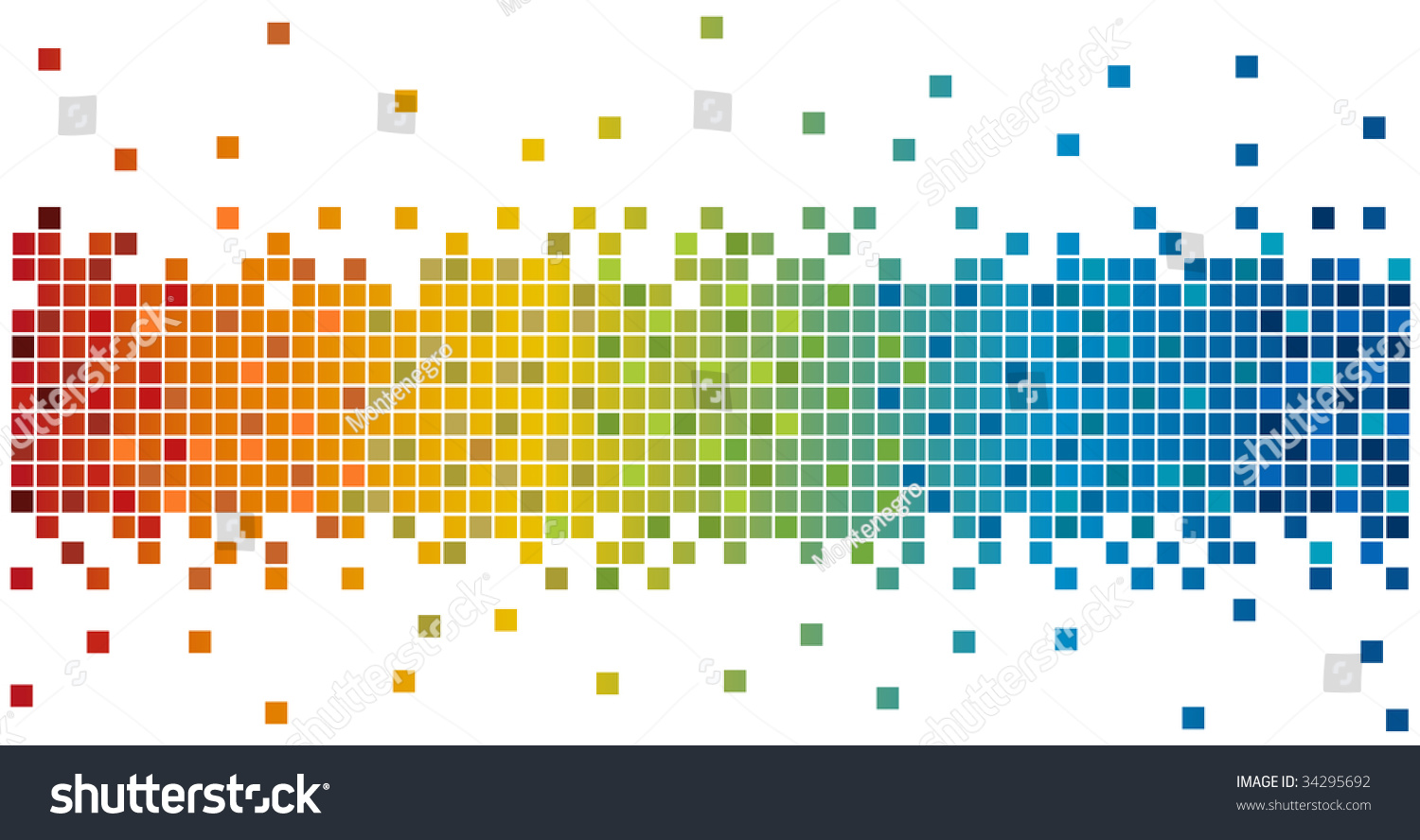 Rainbow Colors Pixels Stock Photo 34295692 : Shutterstock