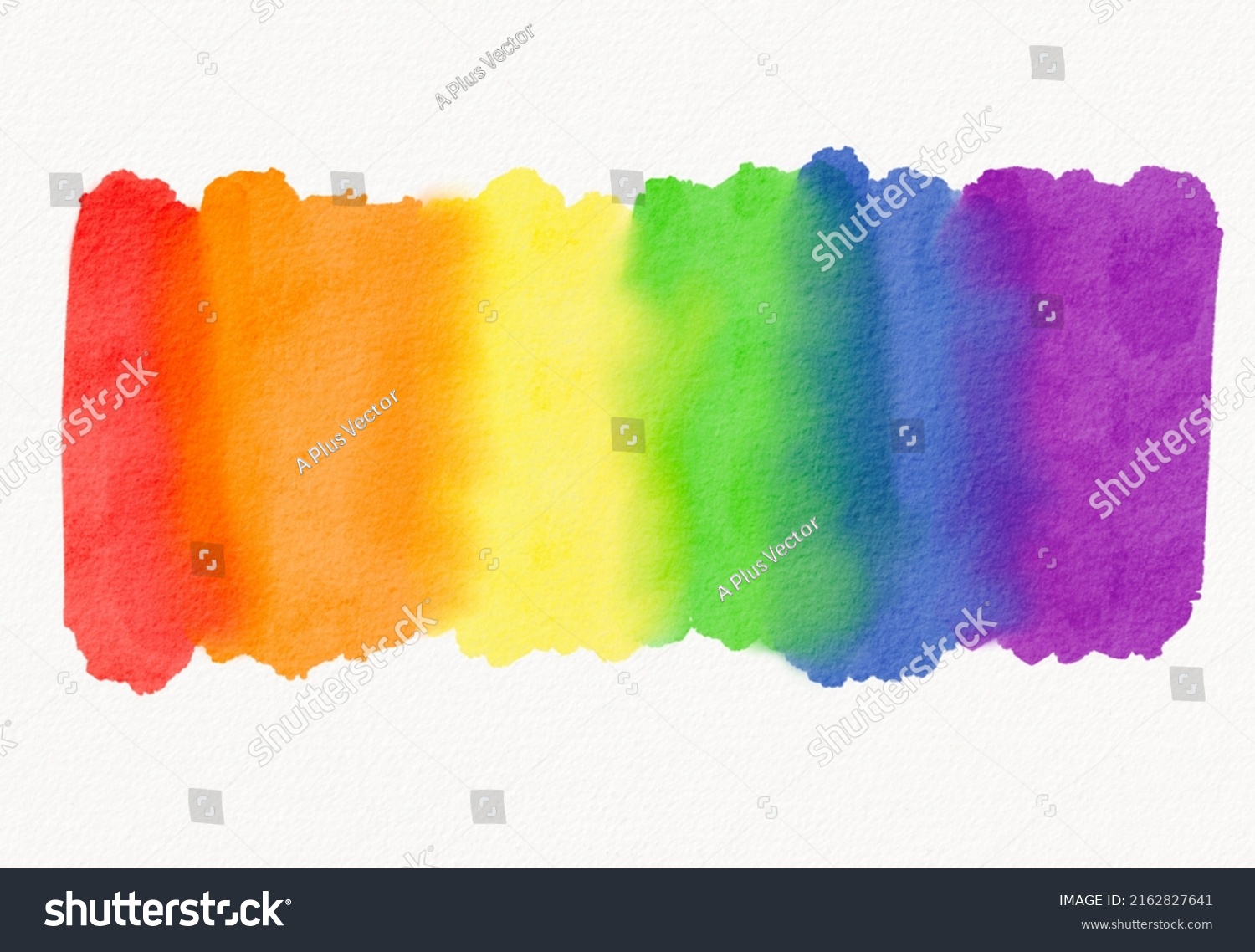 Rainbow Flag Watercolor Backgroundlgbt Pride Month Stock Illustration ...