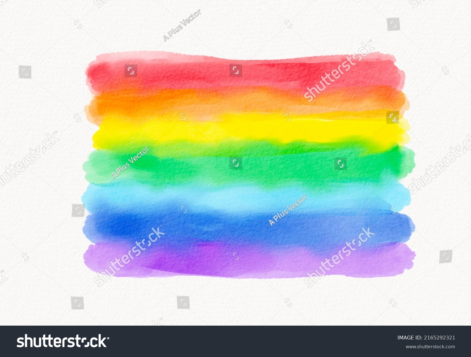 Rainbow Flag Watercolor Backgroundlgbt Pride Month Stock Illustration ...