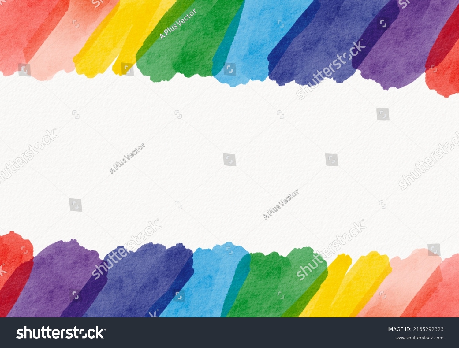 Rainbow Flag Watercolor Backgroundlgbt Pride Month Stock Illustration ...