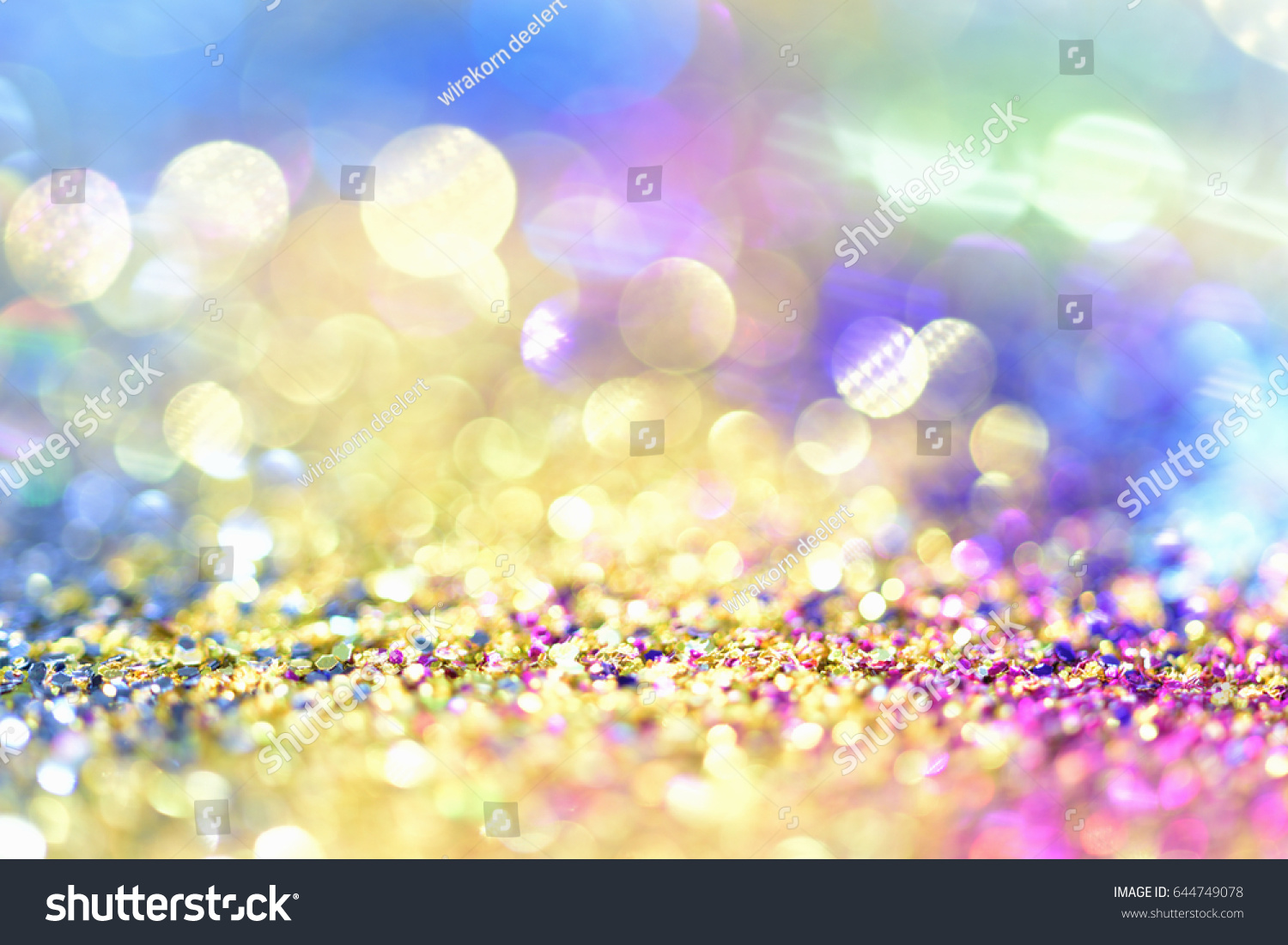 Rainbow Glowing Light Glitter Background Galaxy Stock Photo Edit