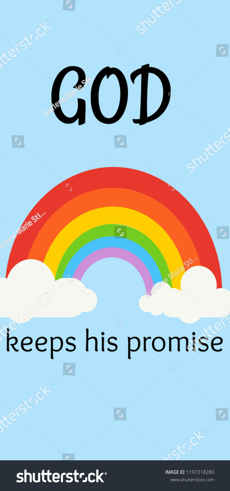 Rainbow God Promise Stock Illustration 1197318280