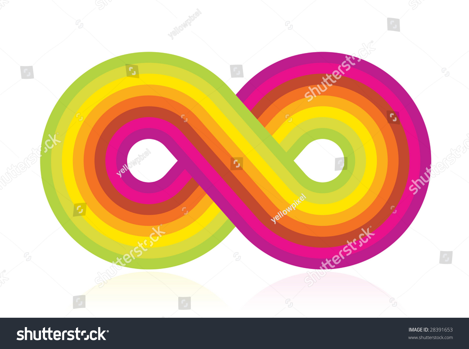 Rainbow Infinity Symbol On White Background Stock Photo 28391653 ...