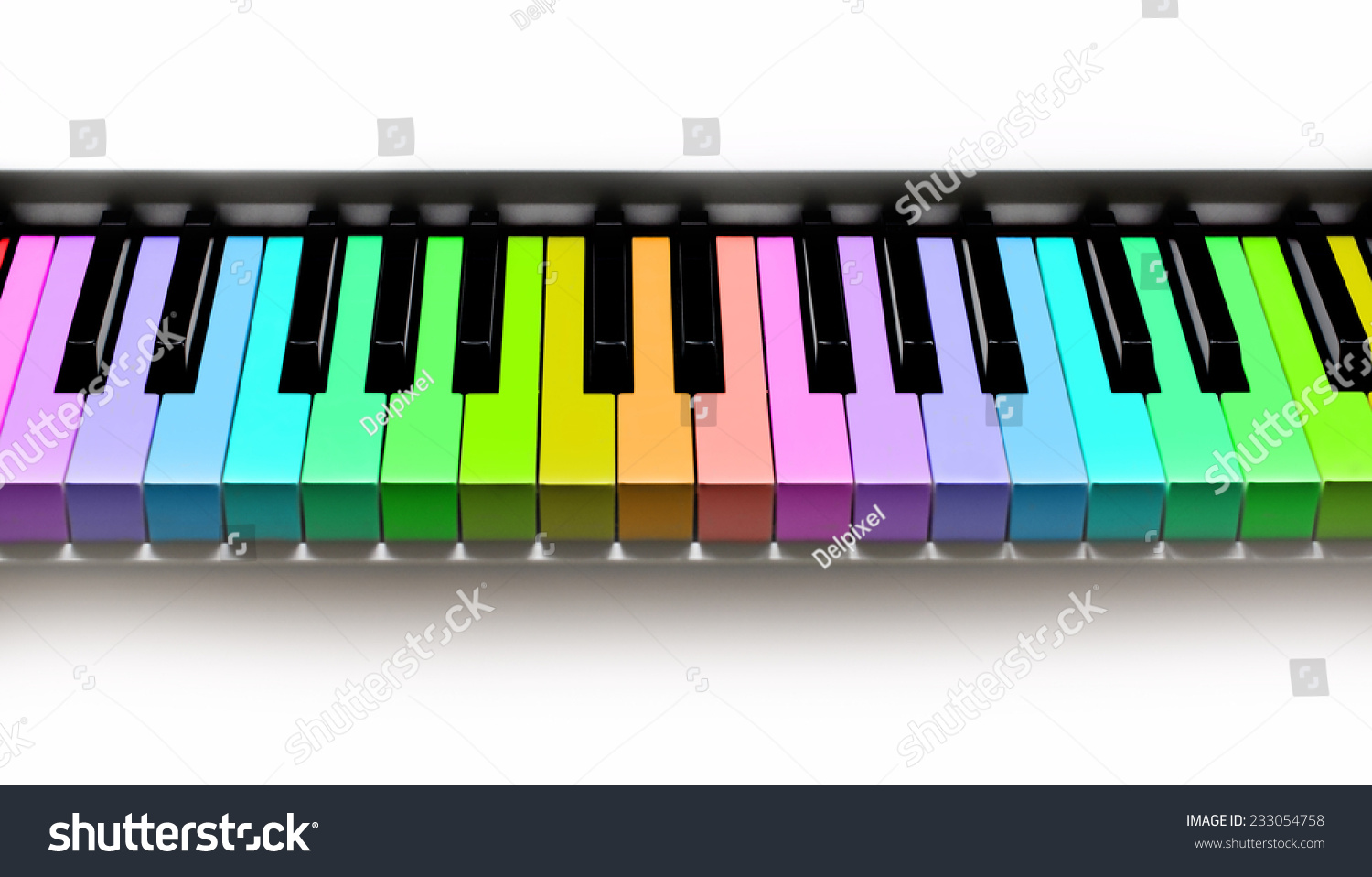 Rainbow Piano Keyboard Isolated On White Stock Photo ...
 Rainbow Piano Backgrounds