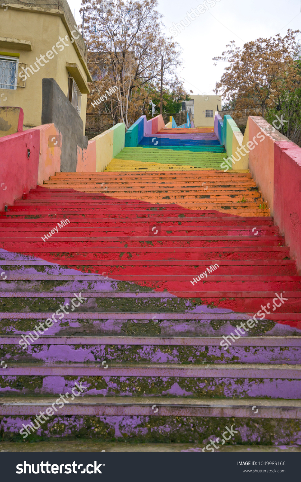 Rainbow Stairs Amman Jordan Stock Photo Edit Now 1049989166