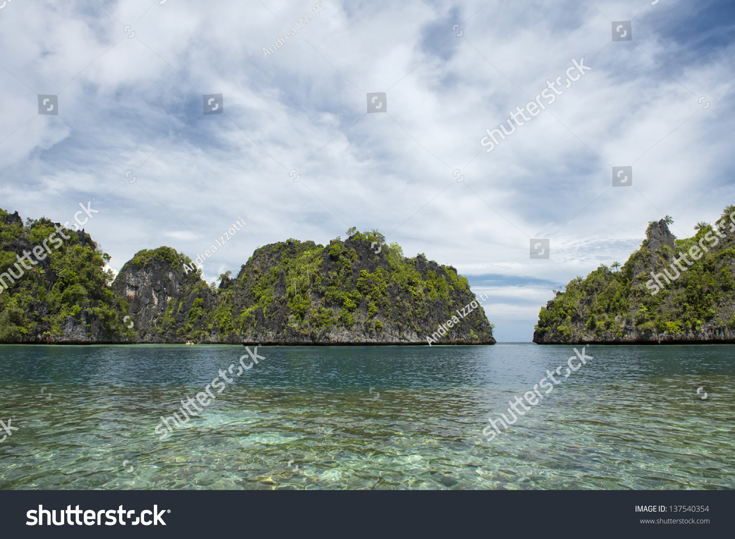 Raja Ampat Islands Landscape Papua Indonesia Stock Photo 137540354 ...