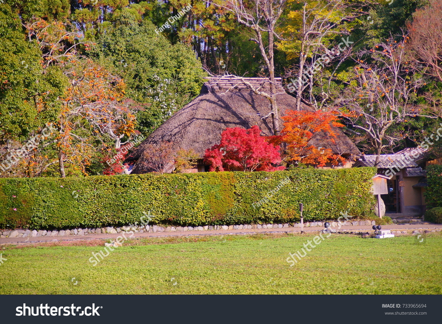 Rakushisha Ruralstyle Tearoom Saga Area Japanese Buildings Landmarks Stock Image