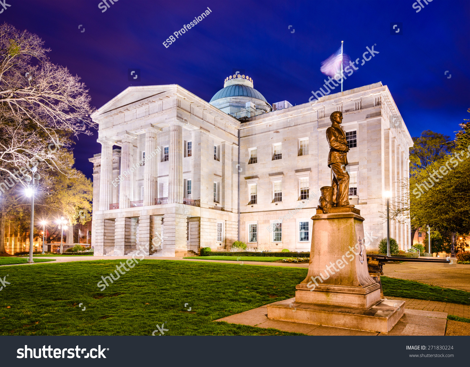 Raleigh North Carolina Usa State Capitol Stock Photo 271830224 ...