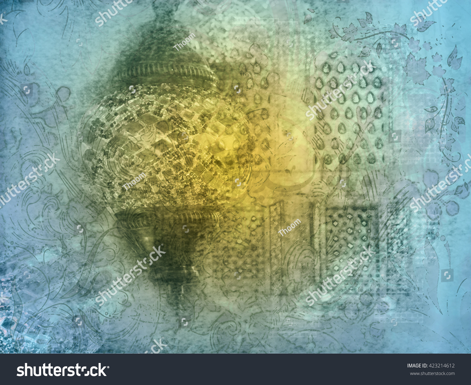 Ramadan Islamic Muslim Oriental Background Abstract Stock 