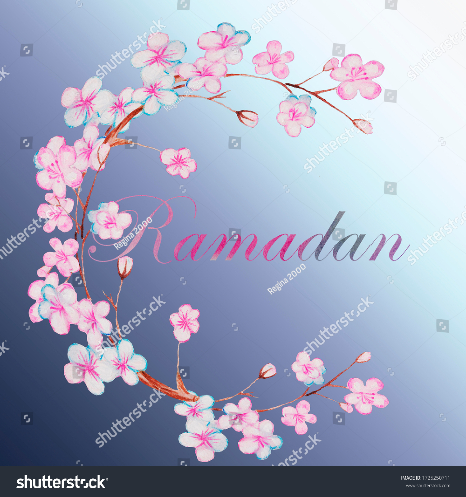 Ramadan Muslim Holiday End Religious Month Stock Illustration 1725250711