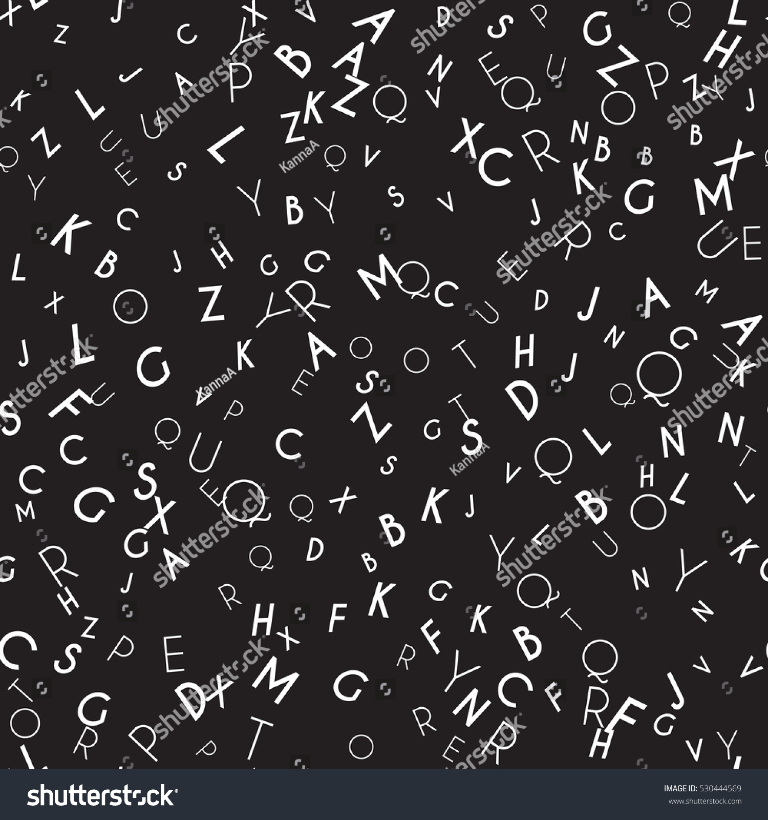 Random Letters Seamless Pattern Abstract Background Stock Illustration ...