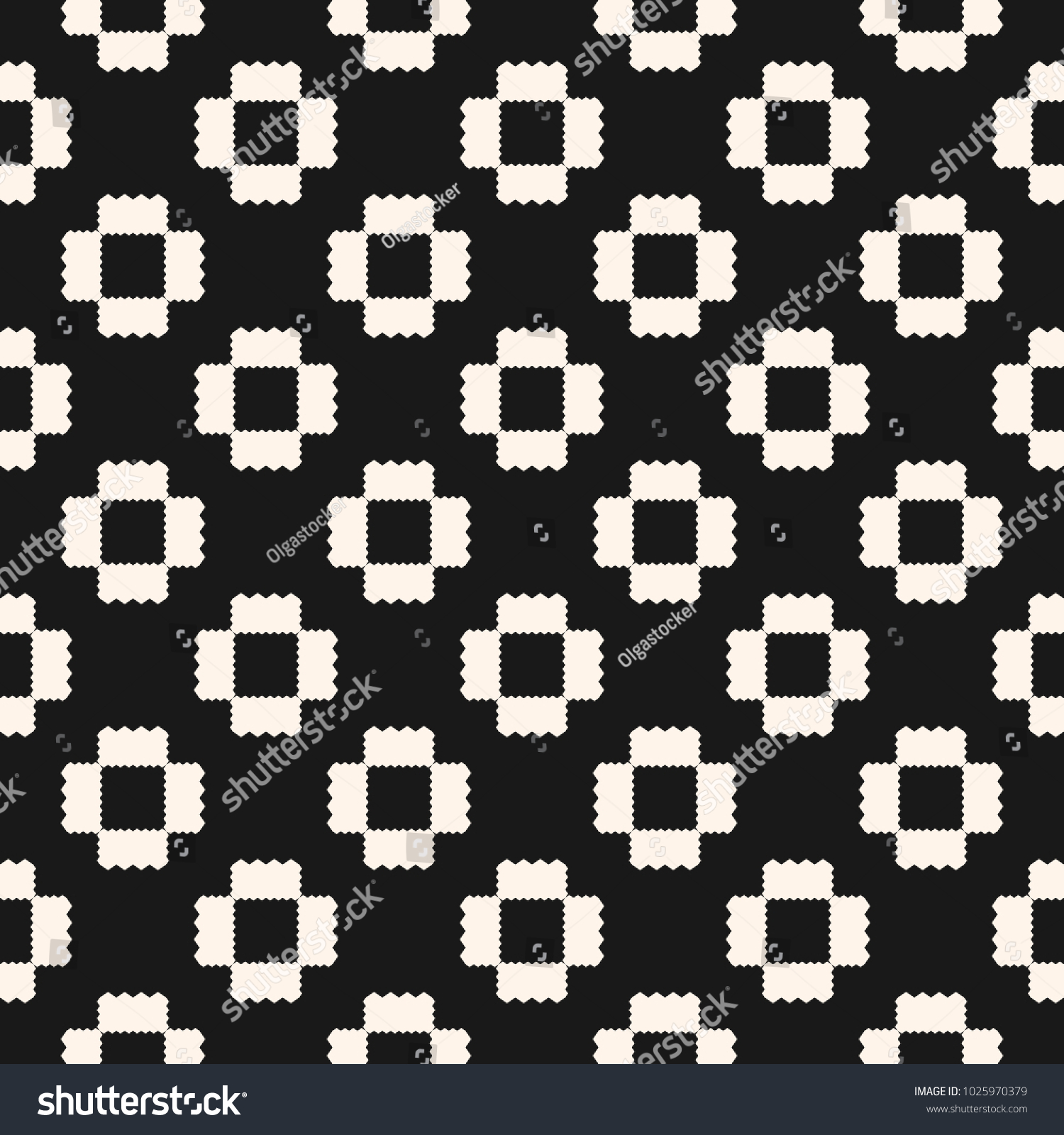 Raster Geometric Ornament Pattern With Jagged Shapes, Repeat Tiles Ornamental Raster Geometric Ornament Pattern With Jagged Shapes, Repeat Tiles Ornamental