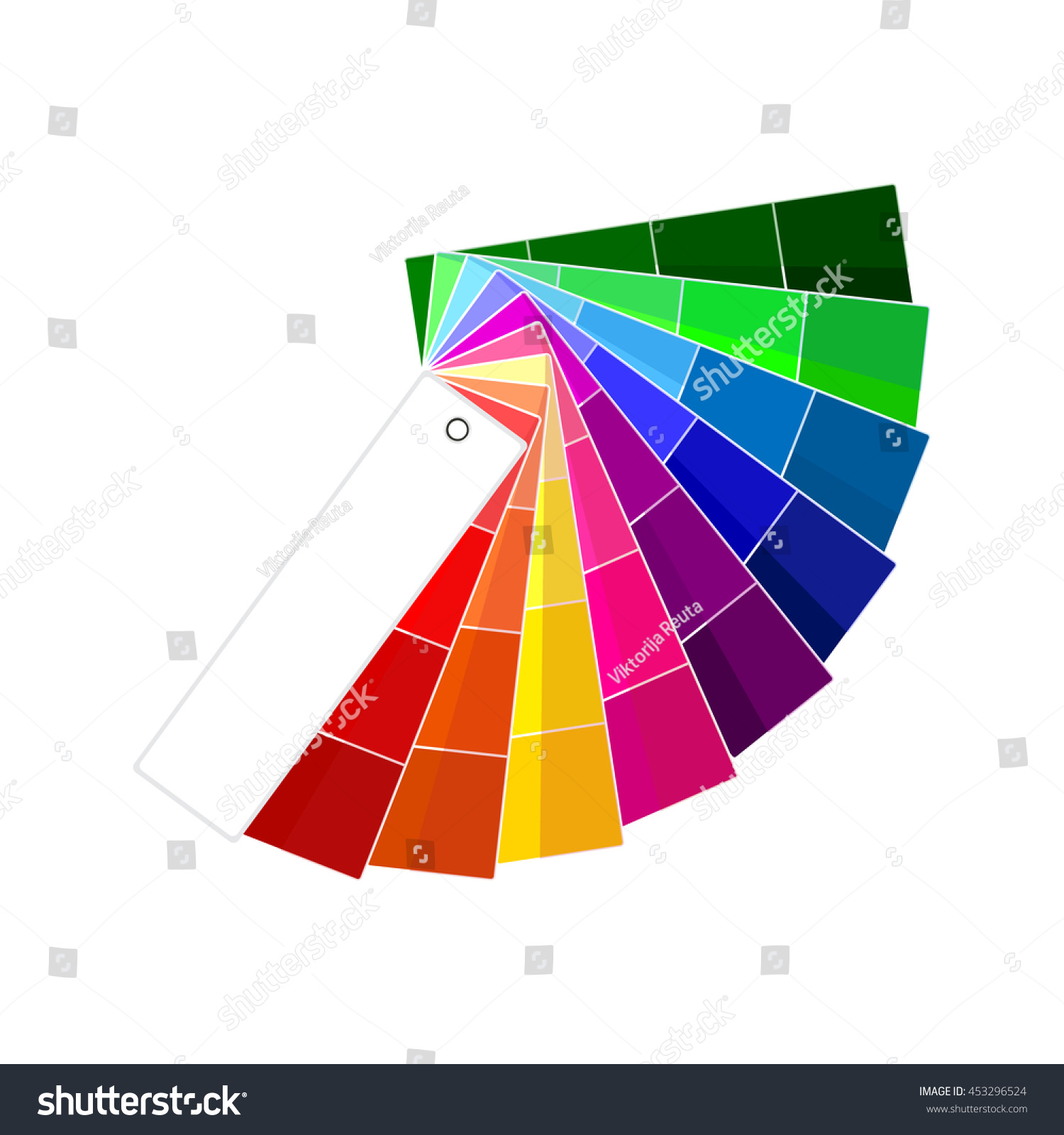 Raster Illustration Colour Guide Color Swatches Stock Illustration ...