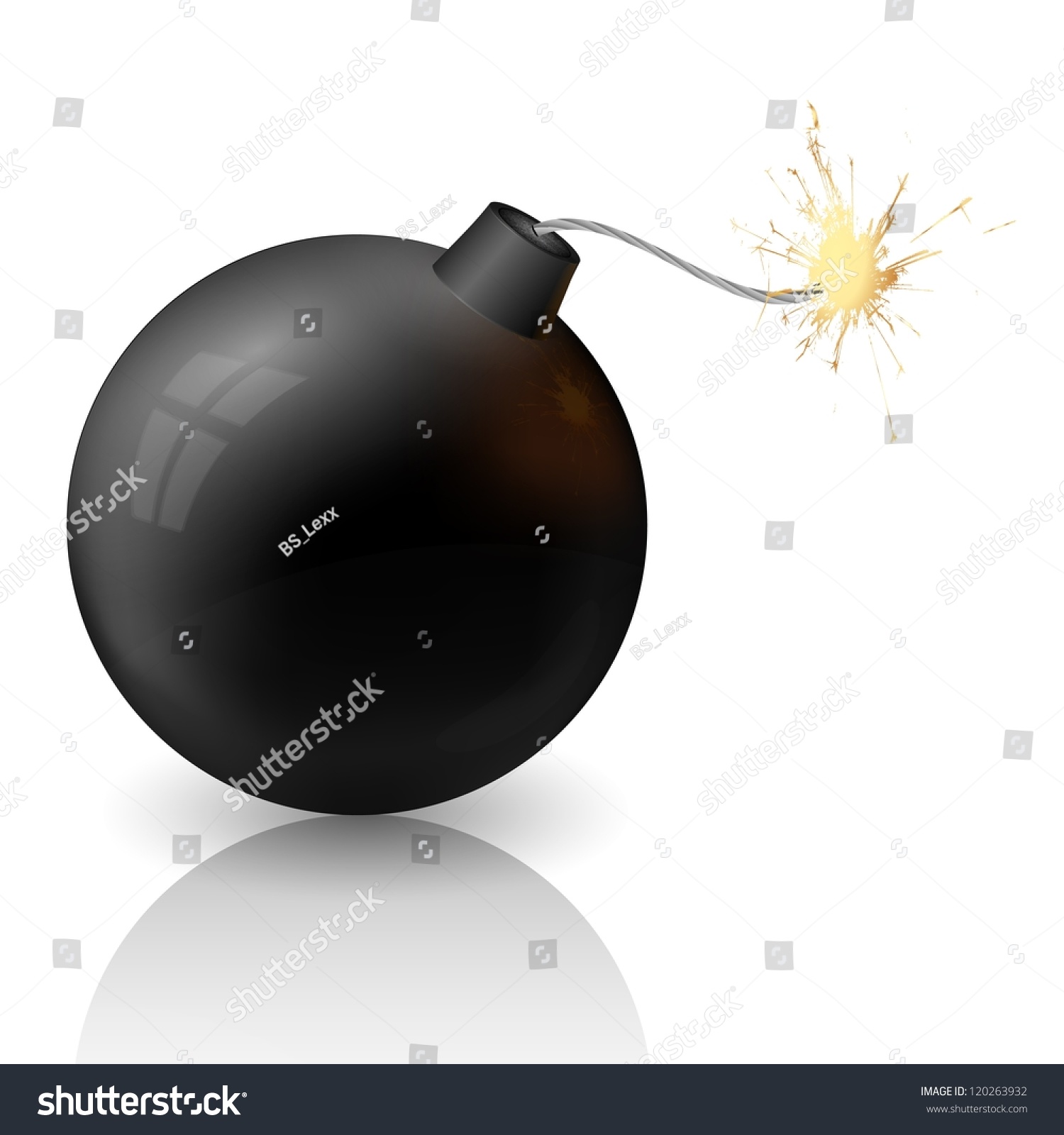 Raster Version Of Flaming Cannonball Stock Photo 120263932 : Shutterstock