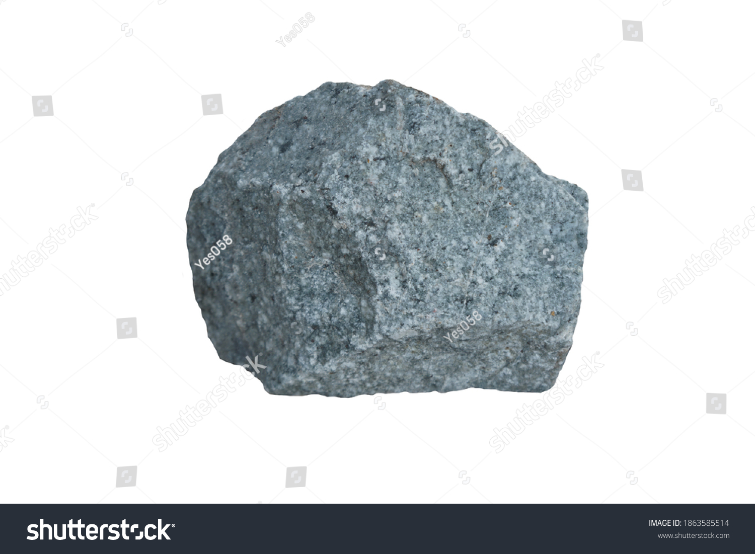 Raw Granite Rock Stone Isolated On Stock Photo (Edit Now) 1863585514