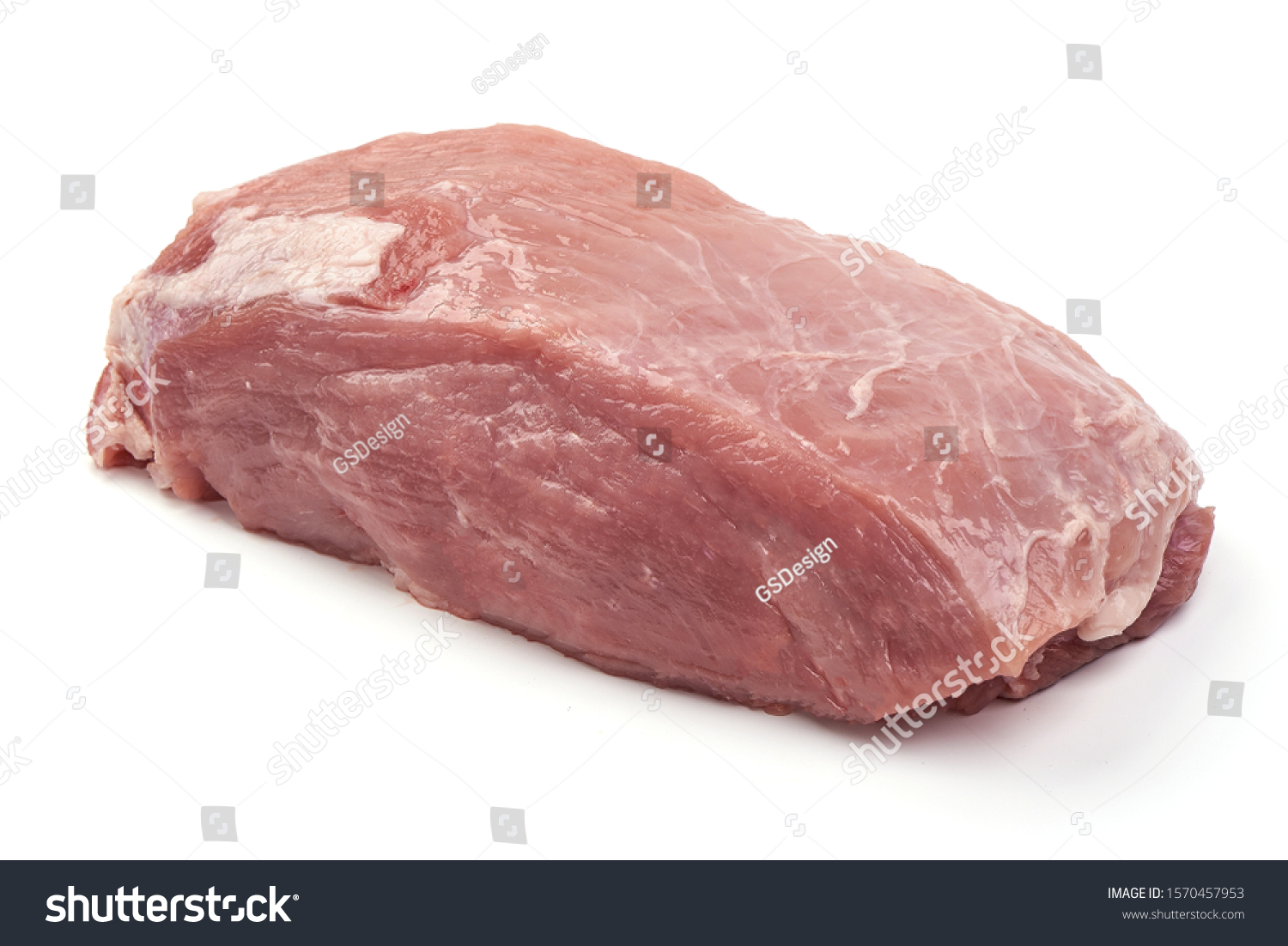 Raw Pork Ham Part Isolated On Stock Photo 1570457953 Shutterstock