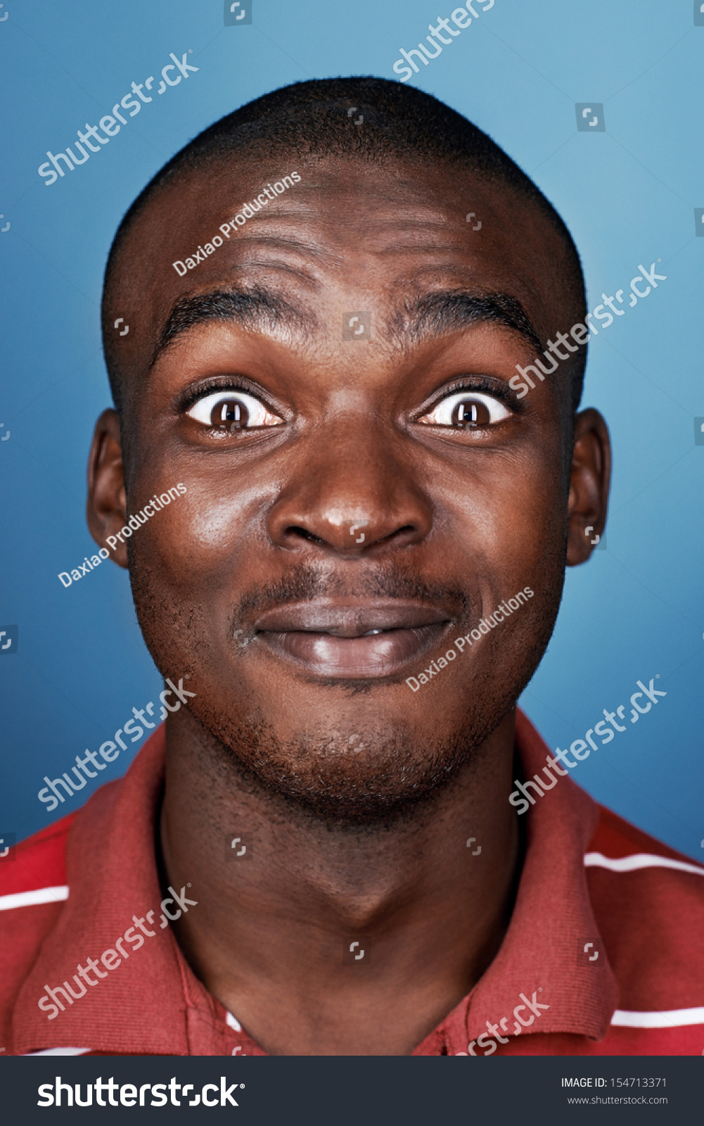 Real African Man Silly Funny Face Stock Photo 154713371 
