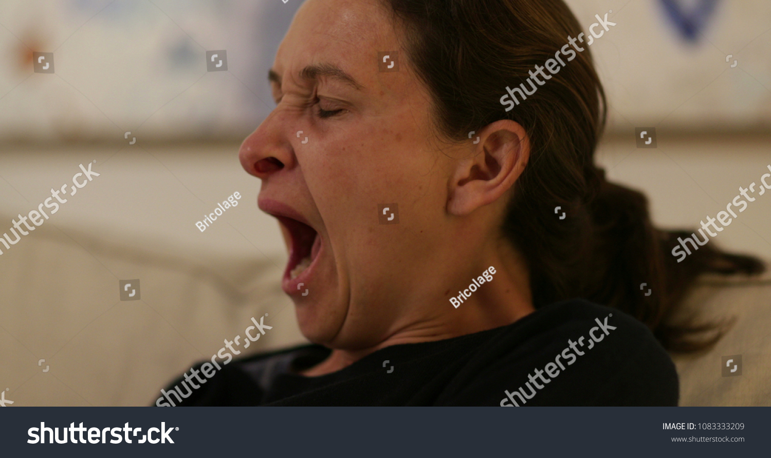 Real Life Candid Yawn Woman Yawning Stock Photo Edit Now