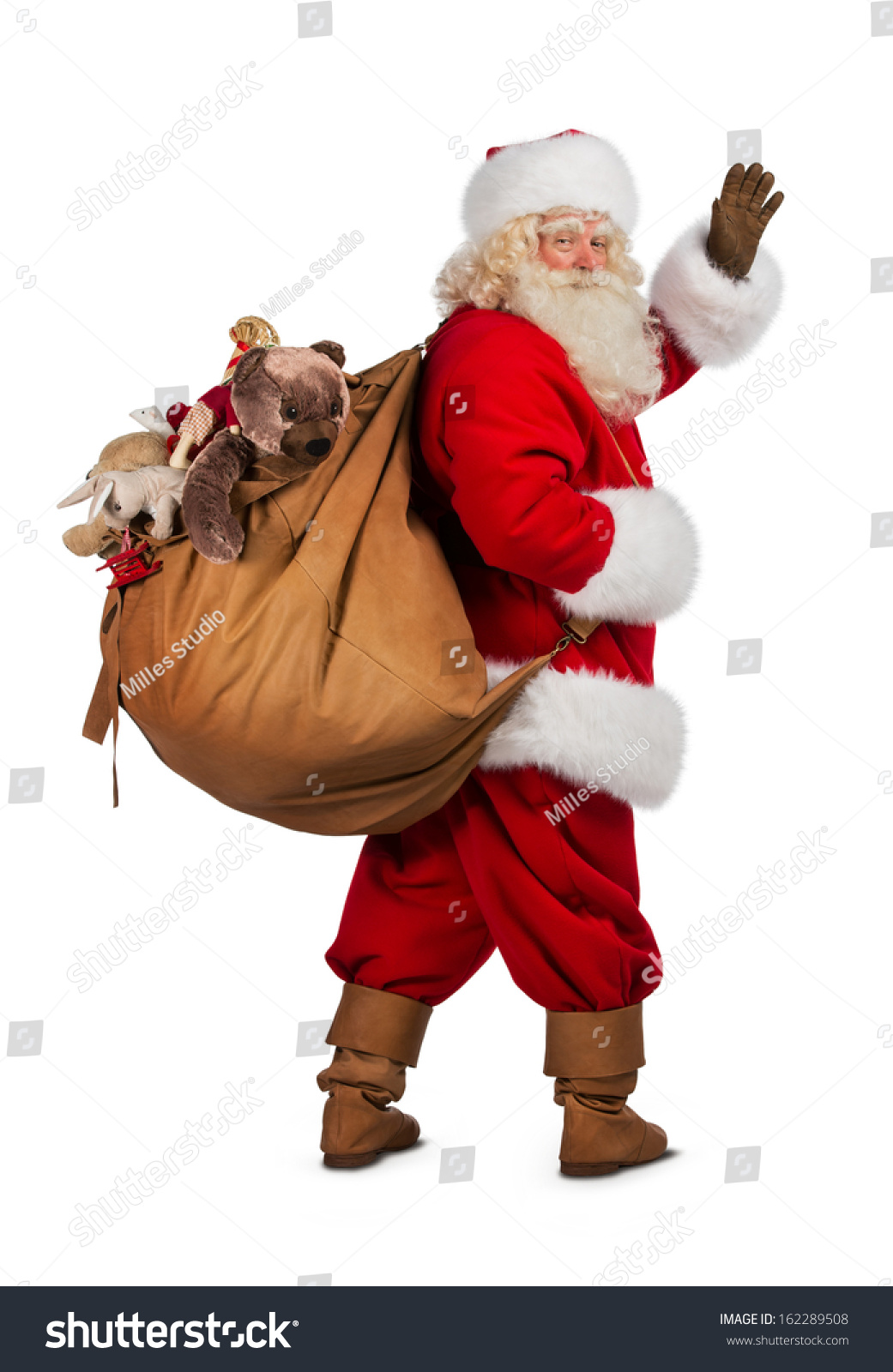 Real Santa Claus Carrying Big Bag Stock Photo 162289508 - Shutterstock