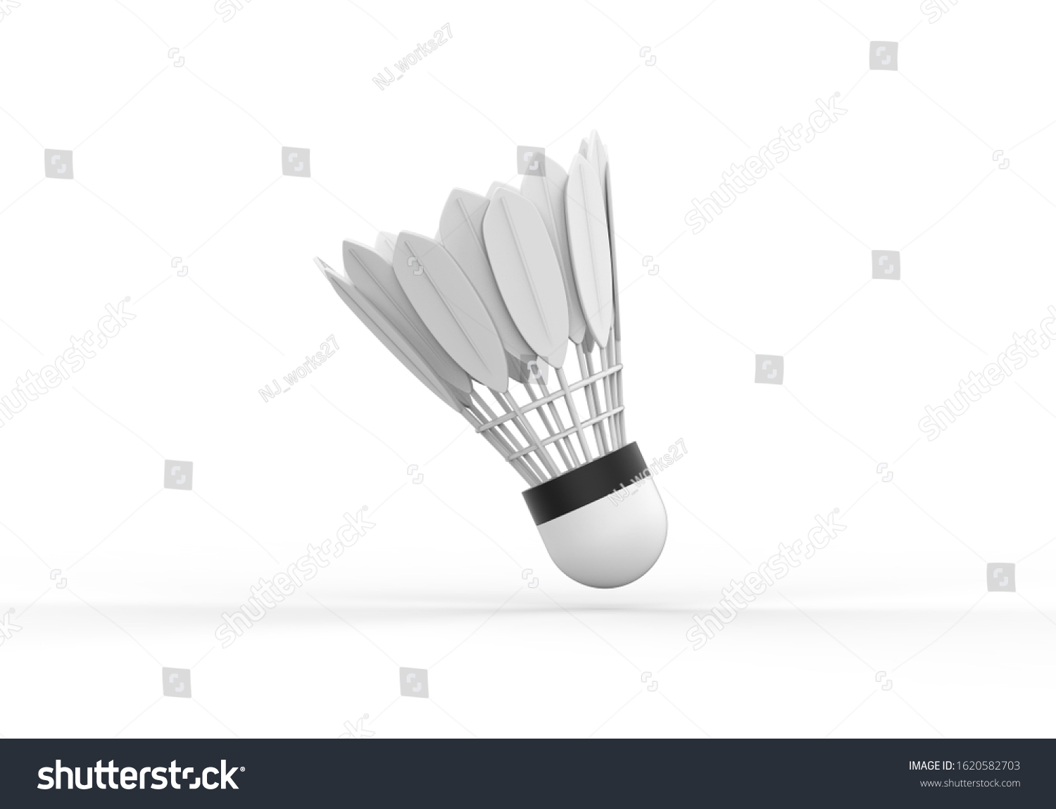 Download Realistic Badminton Shuttlecock Mockup Template Isolated Stock Illustration 1620582703