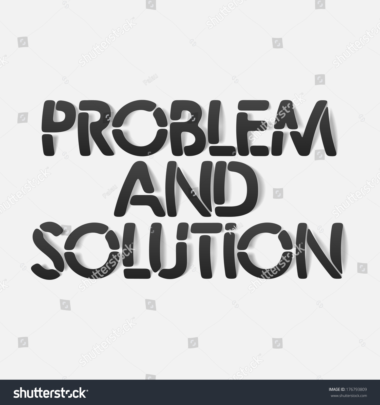 Realistic Design Element Problem Solution Stock Illustration 176793809 ...