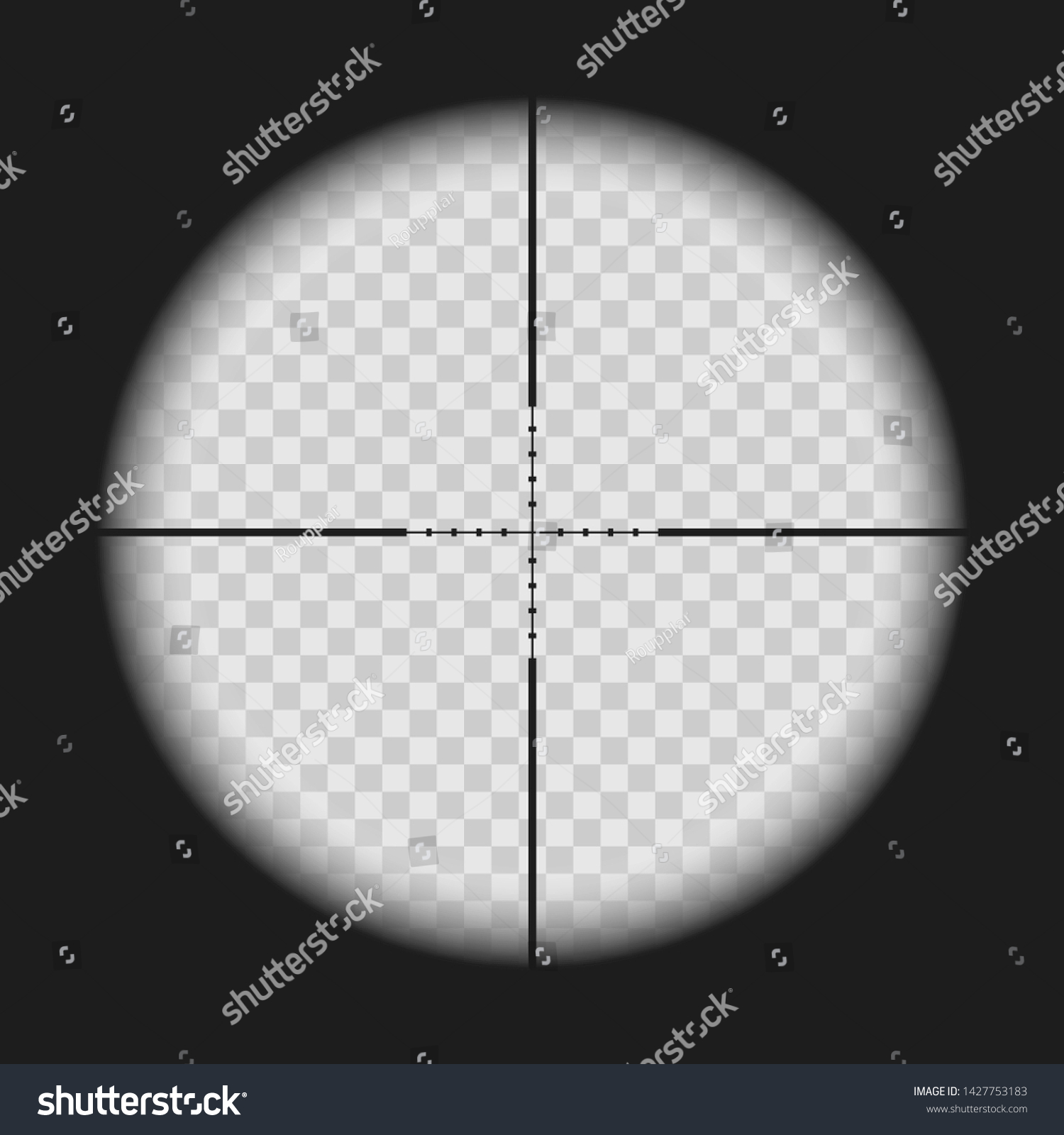 Realistic Sniper Sight Measurement Marks Isolated Stock Illustration ...