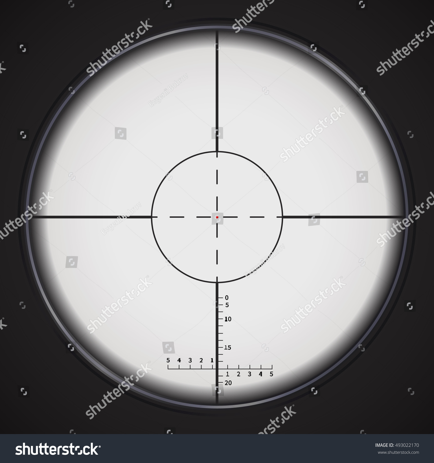 Realistic Sniper Sight Measurement Marks On Stock Illustration ...