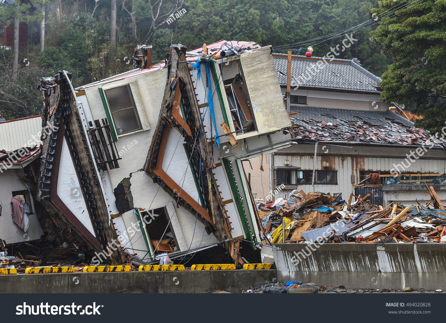 Reality Tsunami Disaster Aftermath 2011 Tohoku Royalty Free