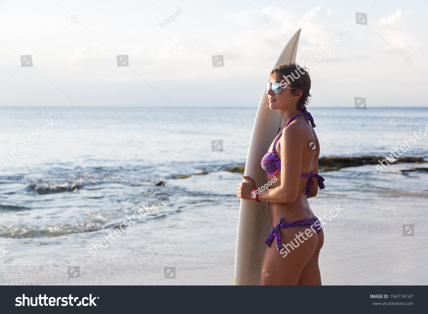 bikini models on the beach