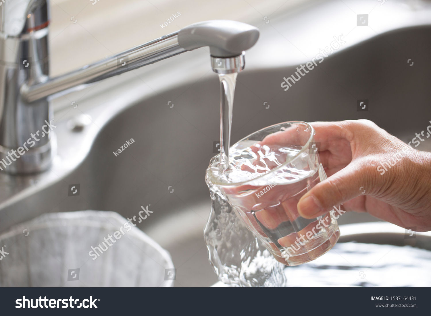 Receive Cup Overflowing Water Stock Photo (Edit Now) 1537164431