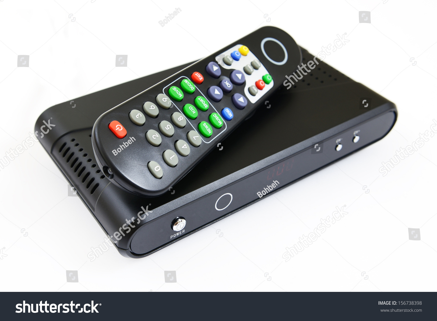 Receiver For Satellite And Remote Control Stock Photo 156738398 ...