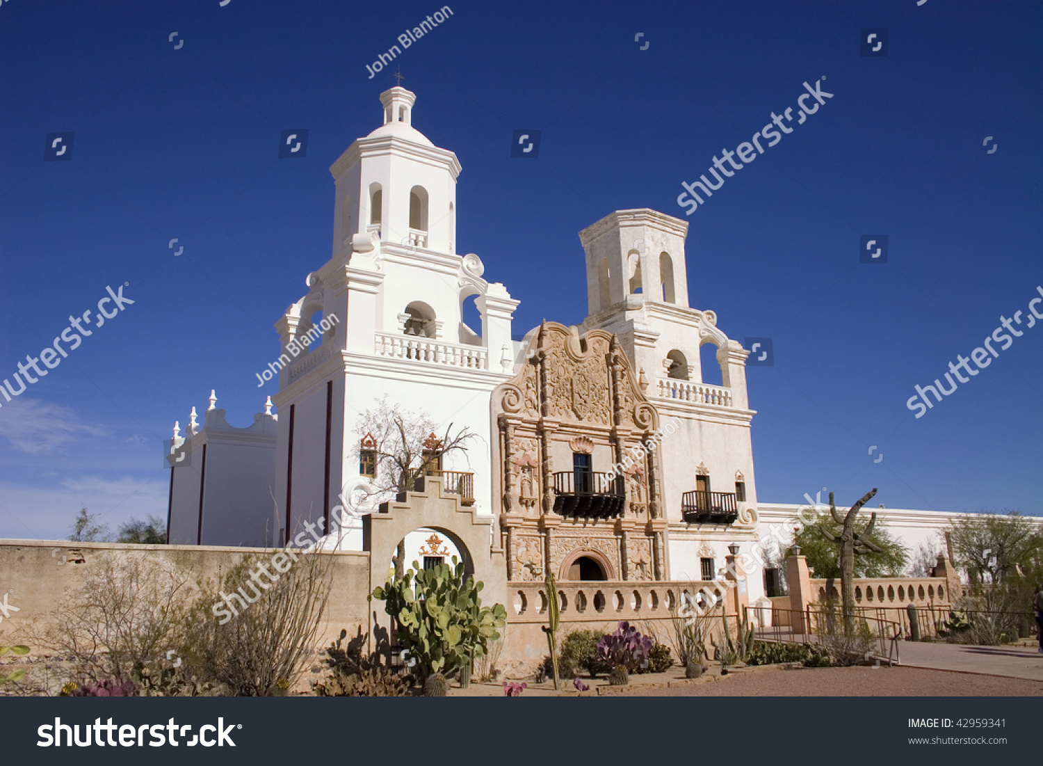 Recently Restored Mission San Xavier Del Bac South Of Tucson Arizona ...