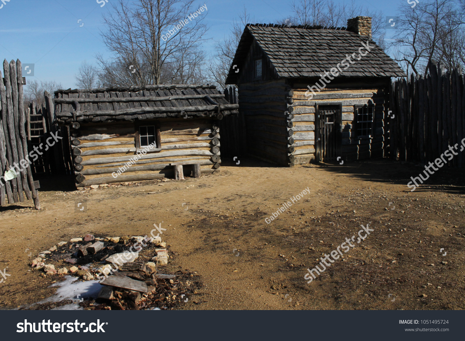 Reconstruction Apple River Fort Elizabeth Illinois Stock Photo