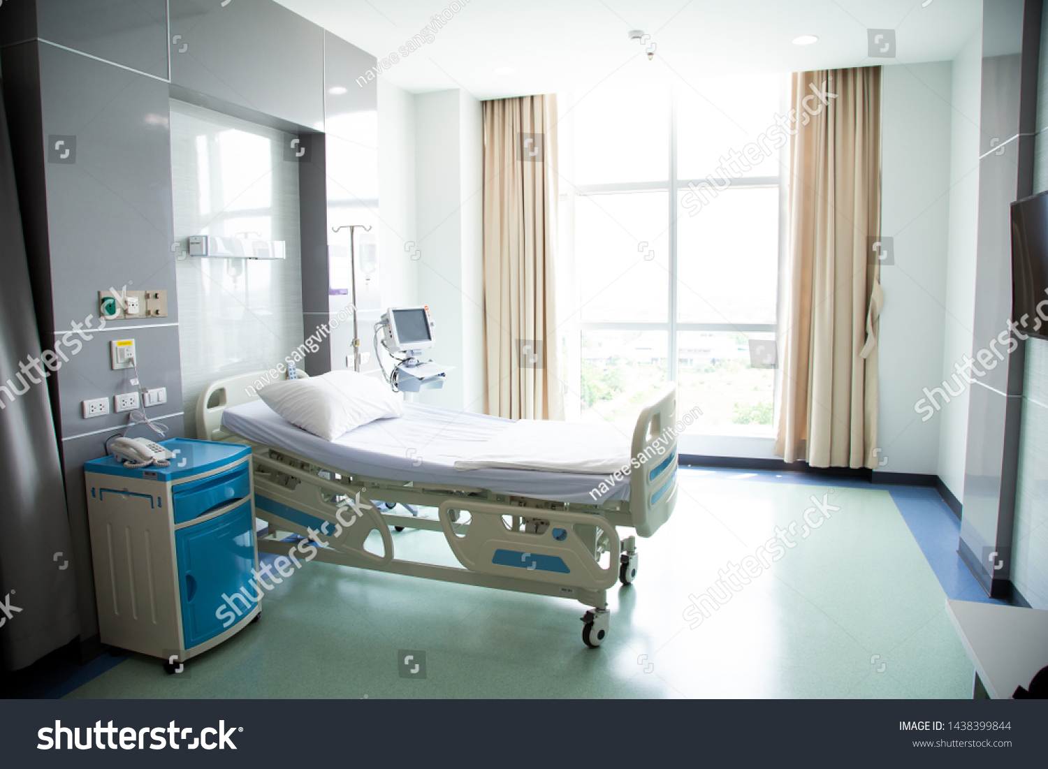 Recovery Room Beds Comfortable Medical Interior Stock Photo