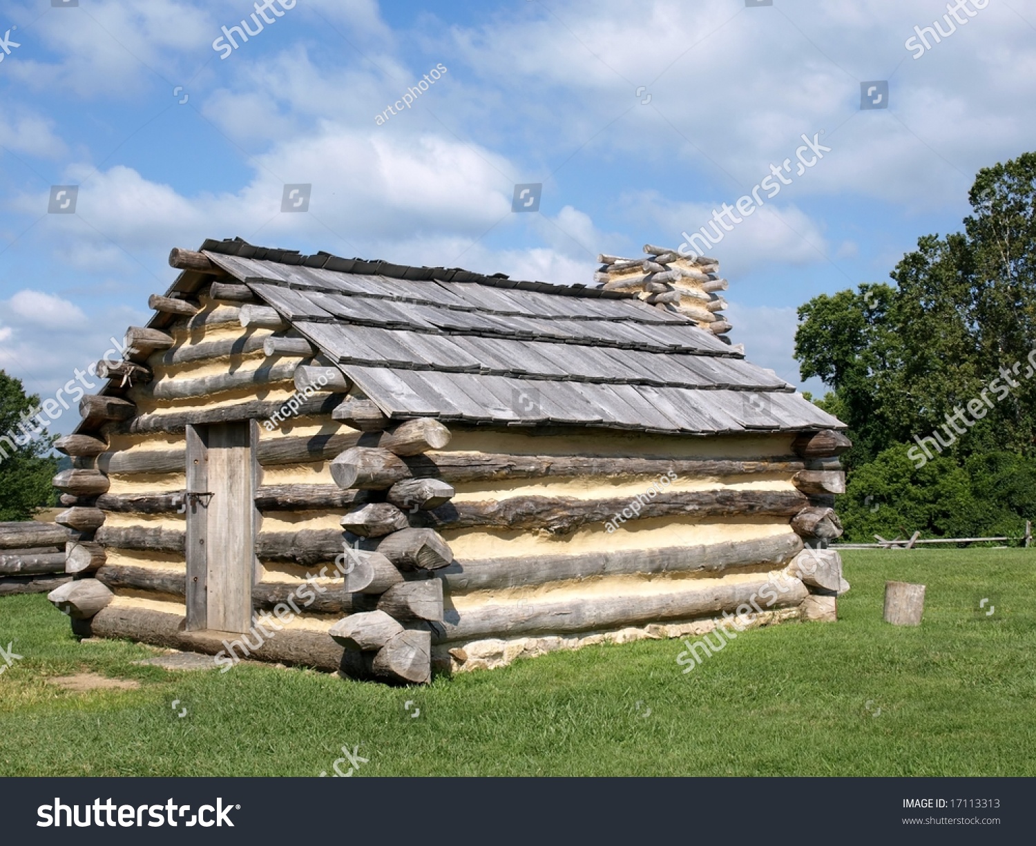 Recreation Of A Cabin Built During The Winter Encampment At Valley ...