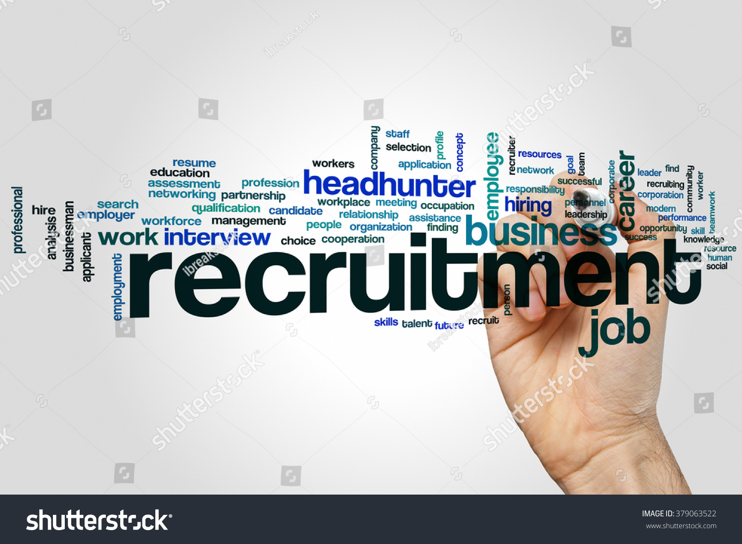 Recruitment Concept Word Cloud Background Stock Photo 379063522 ...