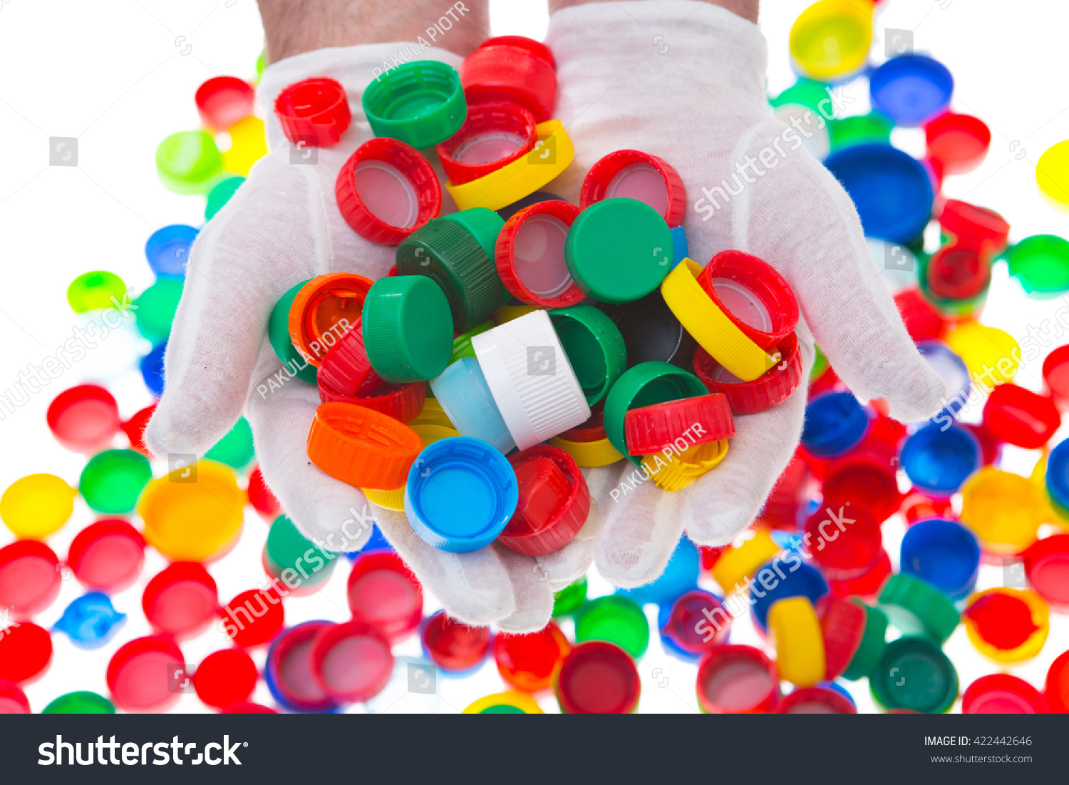 recycling plastic bottle tops