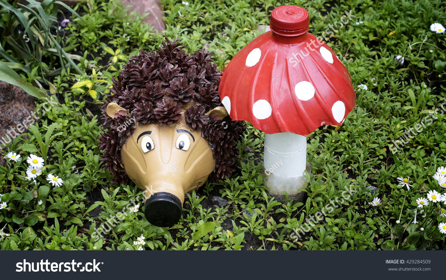 Handmade Hedgehog from cones and a plastic bottle Handmade Hedgehog from cones and a plastic bottle
