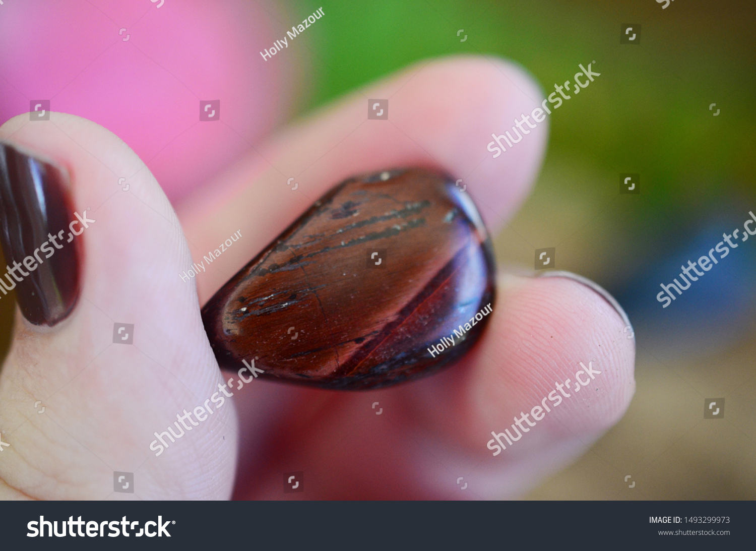 Red Blue Tigers Eye Combo Tumbled Stock Photo Edit Now 1493299973