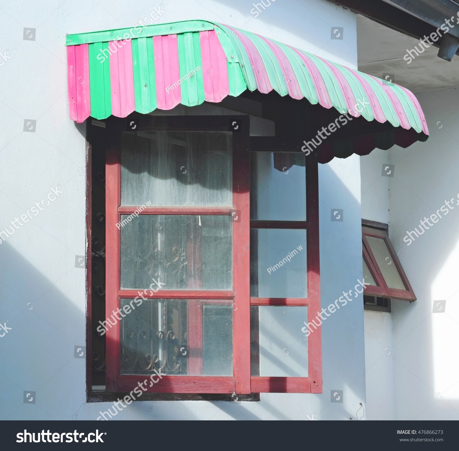 Red Green Awning Window Stock Photo Edit Now 476866273 Shutterstock