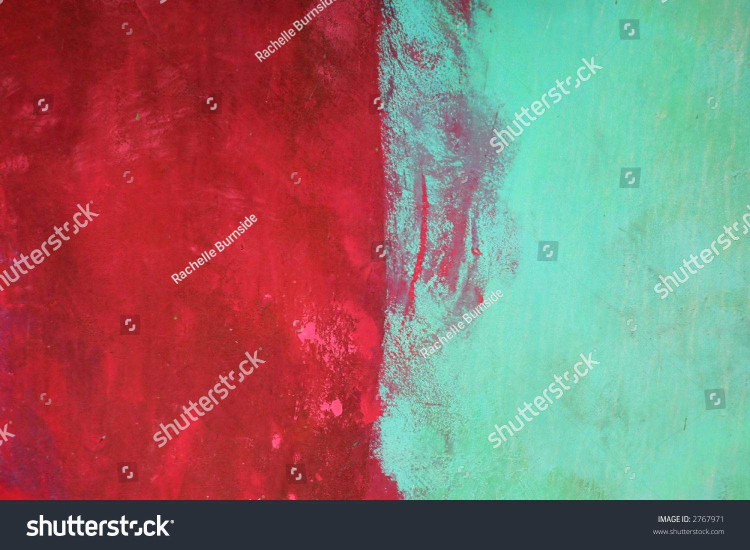 Red Green Painted Wall Detail Stock Photo Edit Now 2767971