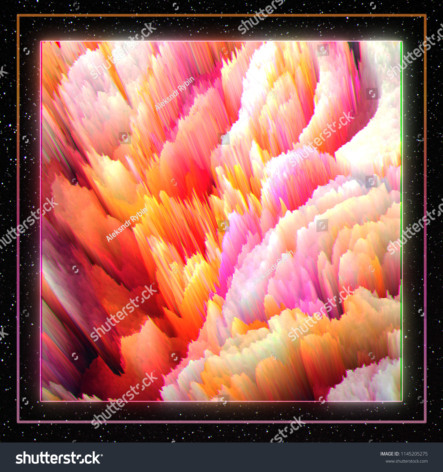 Red Pink Pixel Sort Background Stock Illustration