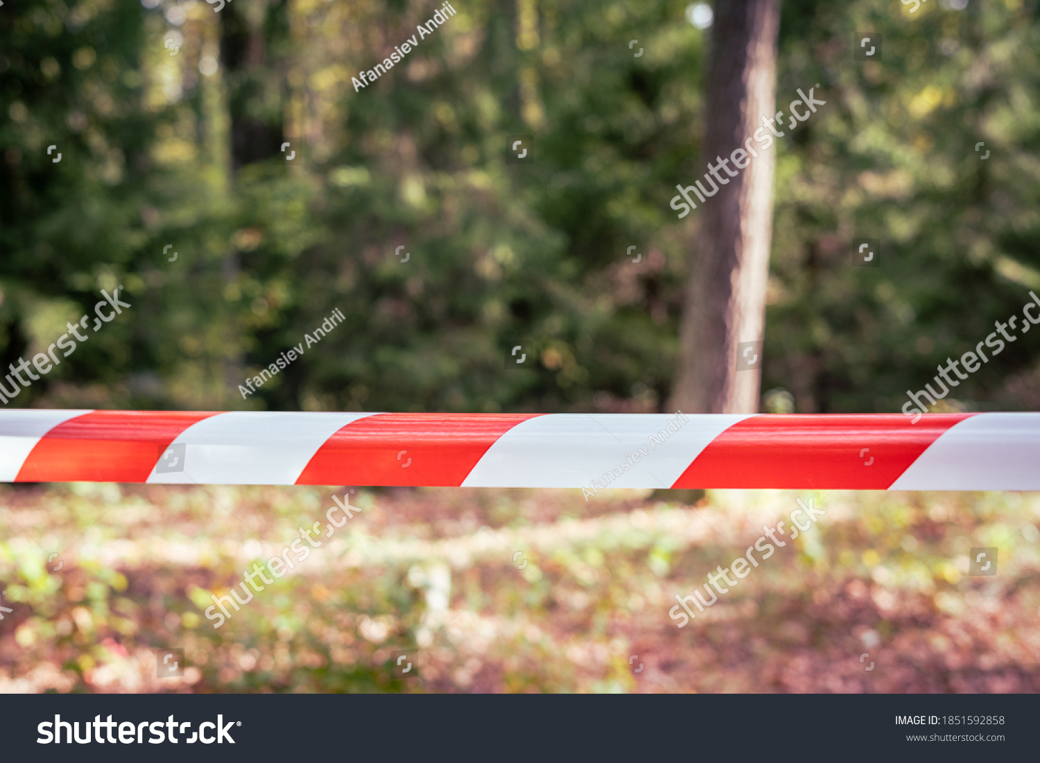 Red White Barrier Tape Fenced Off Stock Photo 1851592858 | Shutterstock