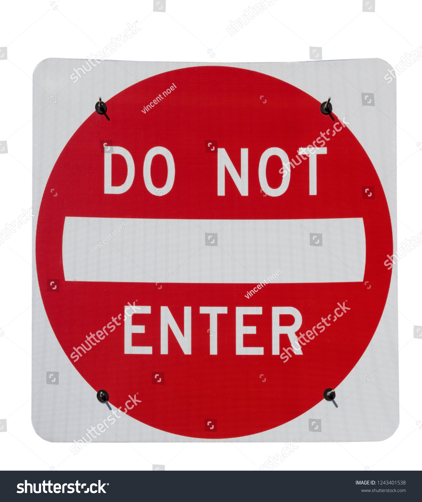 Red White Do Not Enter Sign Stock Photo (Edit Now) 1243401538