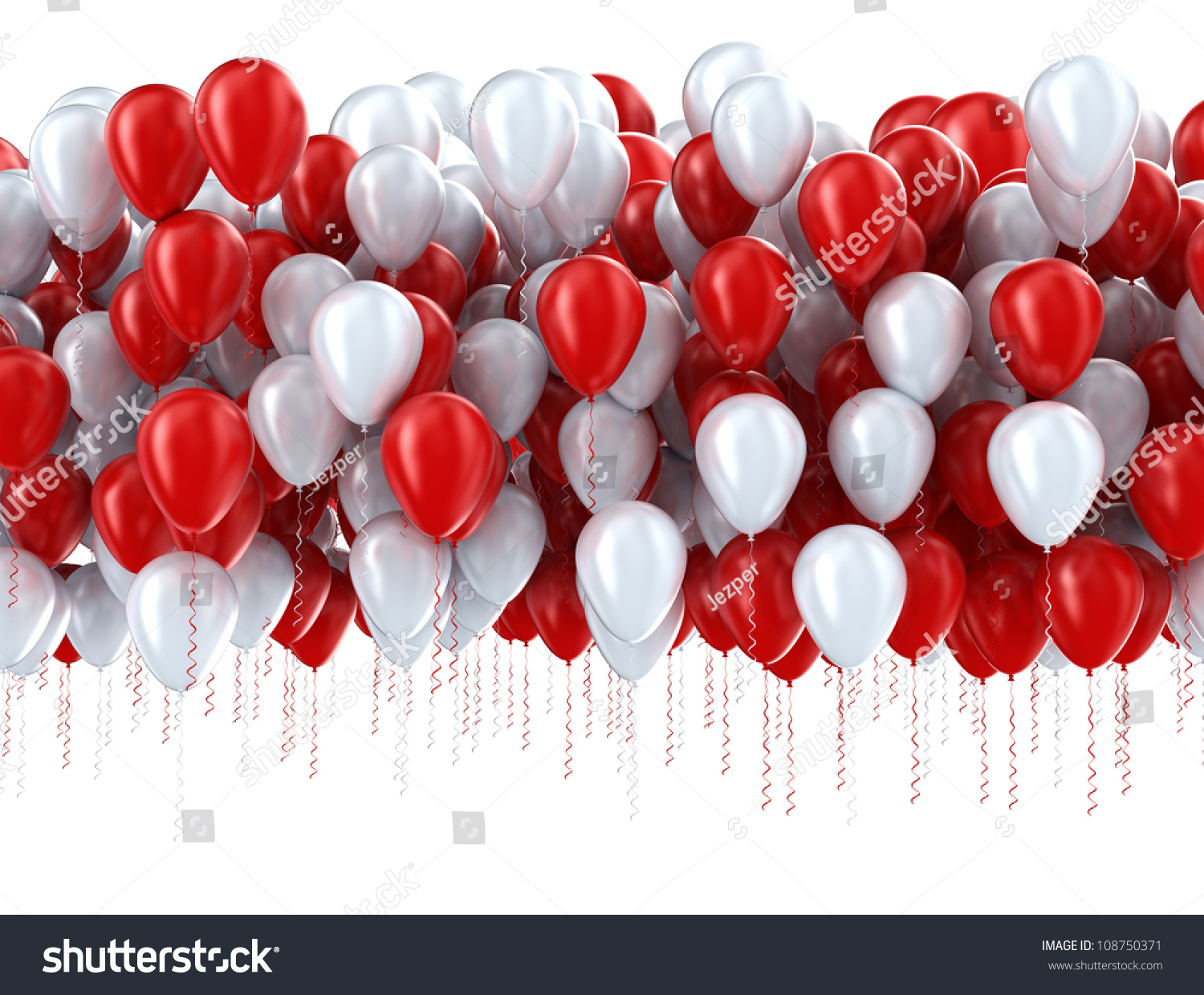  Red  White  Party  Balloons Stock Illustration 108750371 