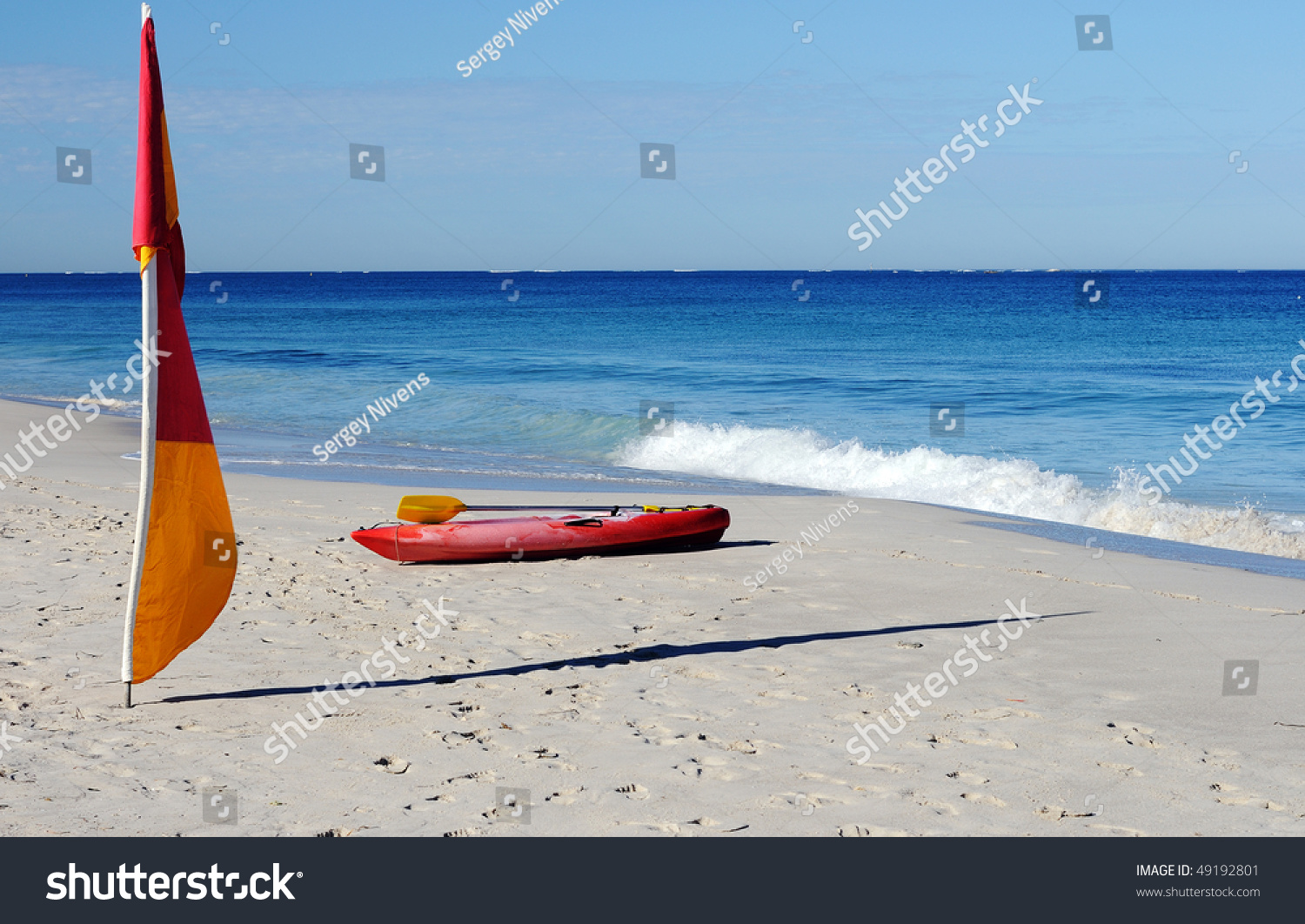 Red Yellow Flag Fluttering Boat On Stock Photo 49192801 - Shutterstock