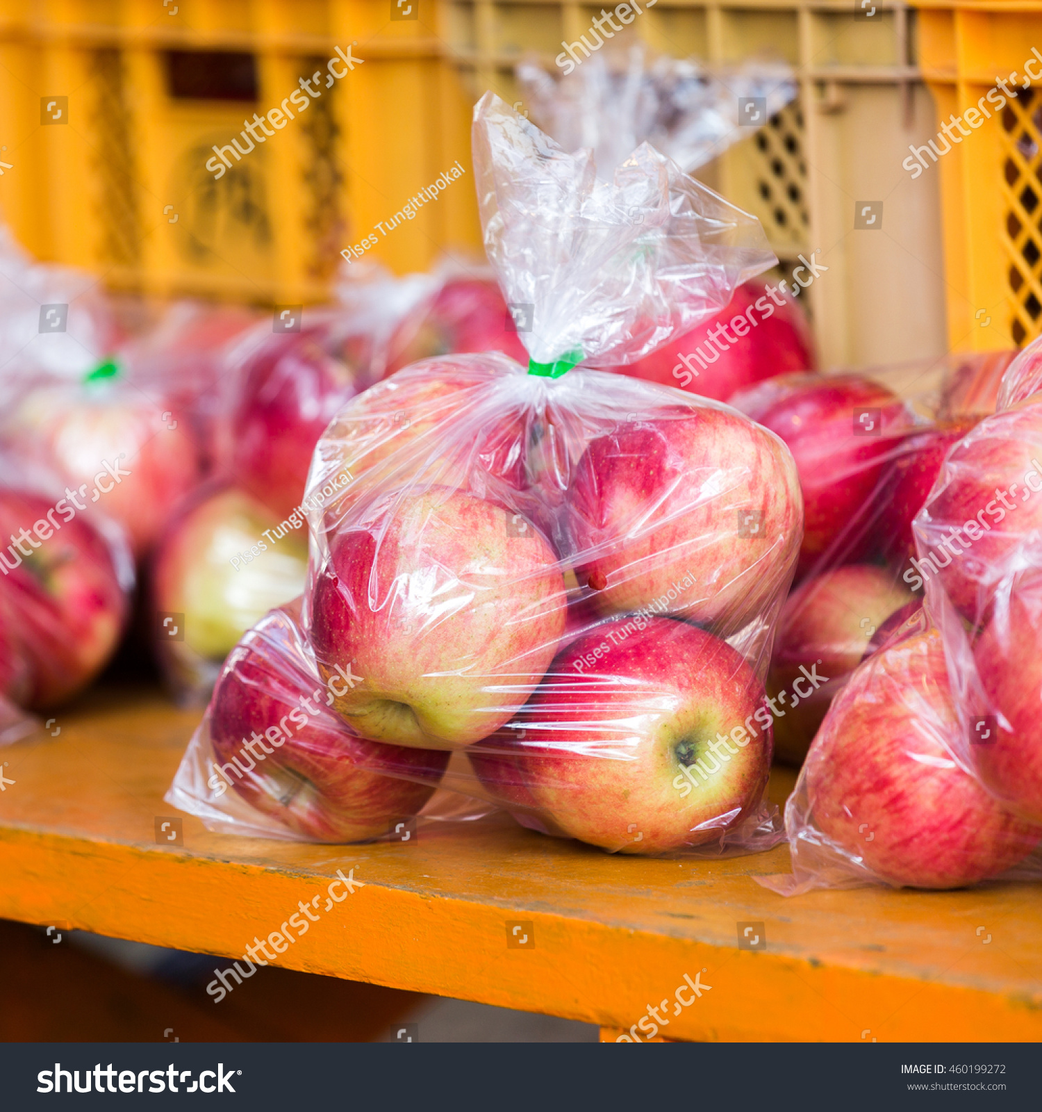 Download Red Apples Packed Under Plastic Bag Miscellaneous Stock Image 460199272 PSD Mockup Templates