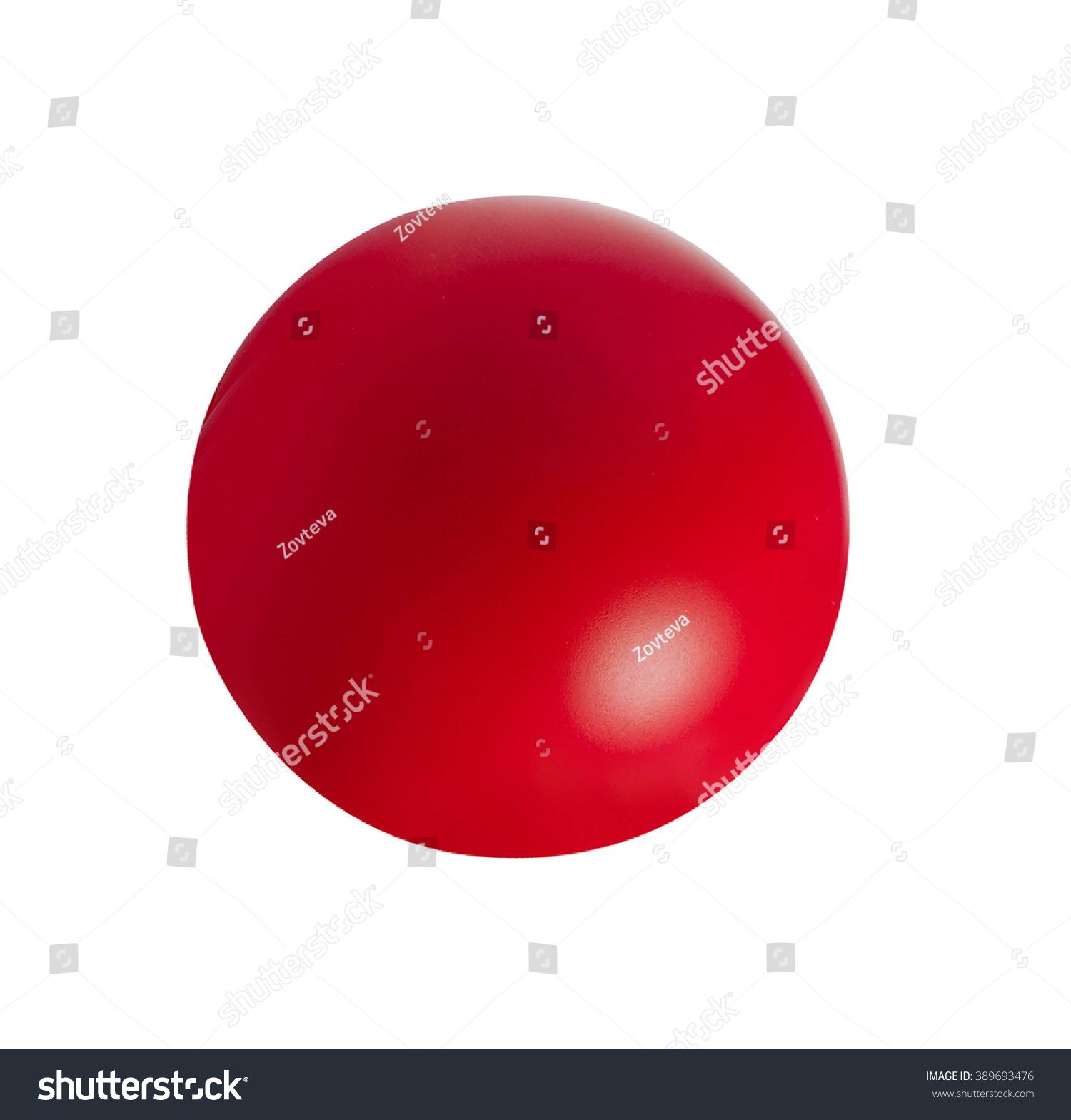 Red Ball Isolated On White Stock Photo 389693476 : Shutterstock