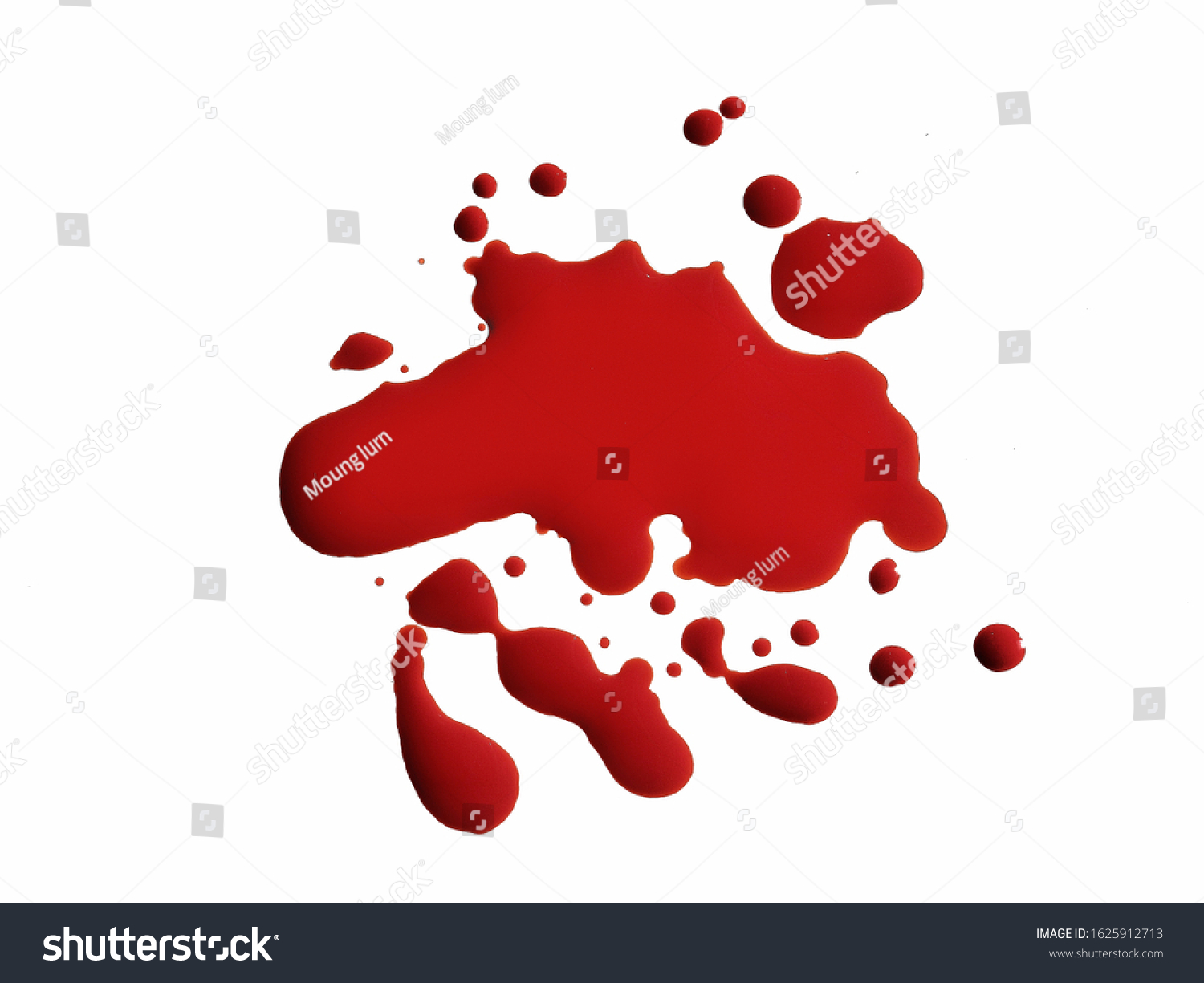 Red Blood Drops On White Ground Stock Illustration 1625912713 ...